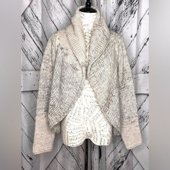 Elsa Manda Anthropologie Alpaca/ Wool Blend Open Front Cardigan Size M - Picture 1 of 6